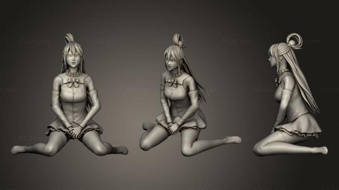 Статуэтки девушки (Ani, STKGL_0499) 3D модель для ЧПУ станка